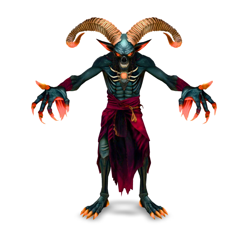 Demon sorcerer, rigged (Meshy)