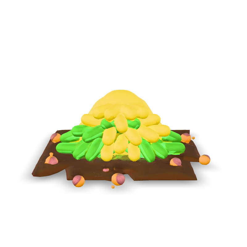 Low-poly corn pile