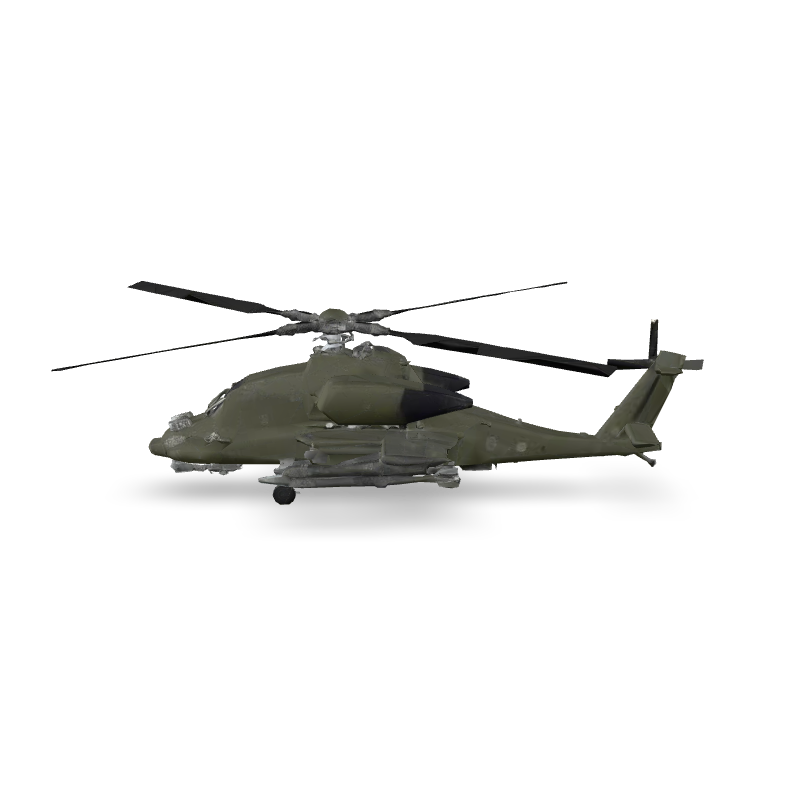 Apache-style attack helicopter